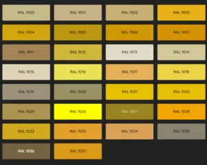 Màu RAL hệ 1xxx