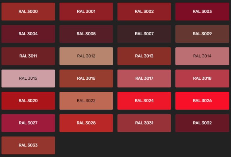 Ral 3000 Code Màu Ral Là Gì? 9 Loại Màu Ral Cơ Bản Cần Nhận Biết