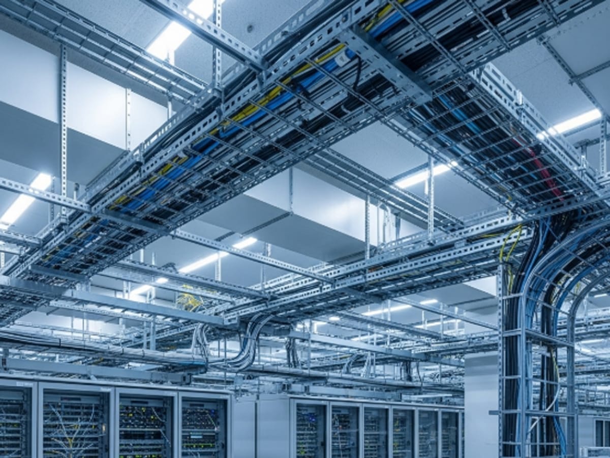 Thang máng cáp chịu tải ở trung tâm dữ liệu, máy chủ