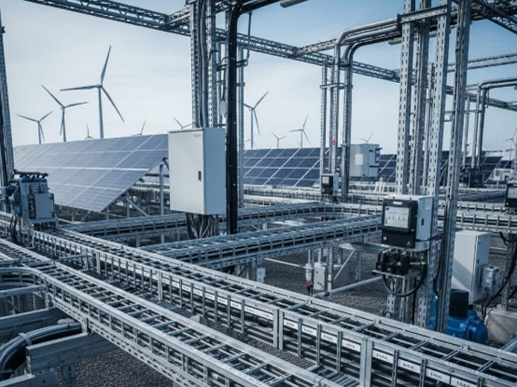 Thang máng cáp trong hệ thống điện năng lượng sạch