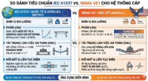 So sánh tiêu chuẩn IEC 61537 vs Nema Ve1