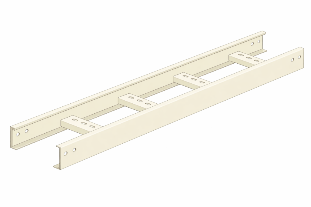 Thang Cáp Điện (Cable Ladder) - Sản Xuất Theo Yêu Cầu | The Sun 42 Thang cáp sơn tĩnh điện màu RAL 9001