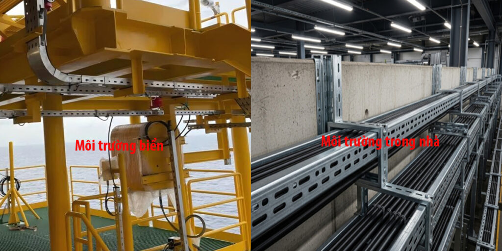 Có Cần Sơn Thang Máng Cáp Tôn Zam Không? Giải Đáp Từ A-Z 5 So sánh môi trường lắp đặt thang máng cáp tôn ZAM